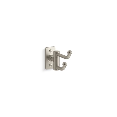 Kohler Double Robe Hook in Vibrant Brushed Nickel 35927-BN